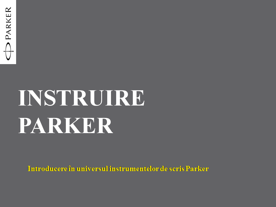 Manual de Instruire Parker 2014